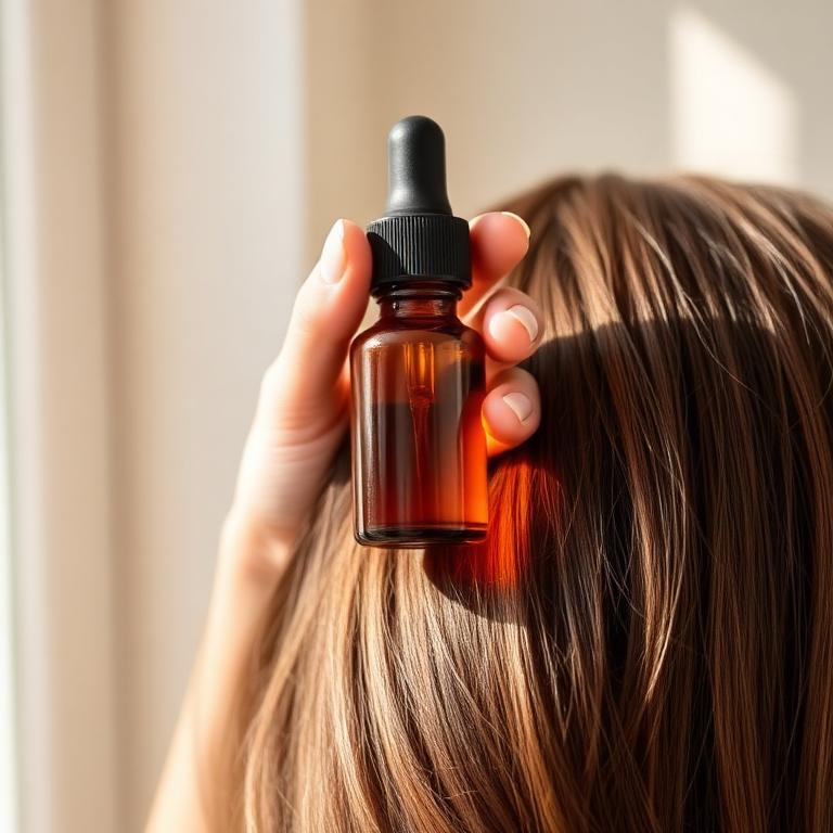 Applying The Hair Elixir to the scalp